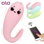 OLO Silicone Monster Pub Vibrator APP Bluetooth Wireless Remote control G-spot Massage 8 Frequency Adult Game Sex Toys for Women - sextoysok
