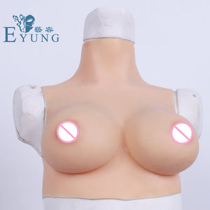 Eyung C Cup Silicone Fake Boobs Chest Erotic Tit Breast Plate Silicone for Male Crossdresser Transvestite Realistic Breast Boob - sextoysok
