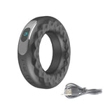 vibrator sex toys for men charging silicone shock lock fine ring male time delay masturbation sex toys (Silver) - sextoysok