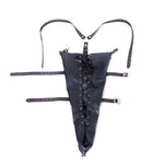 Bondage BDSM Restraints Role Play Hands Wrists Arm Leg Binder Hood Mask , PU Leather Tight Single Glove,Adult Costumes Sex Toys - sextoysok