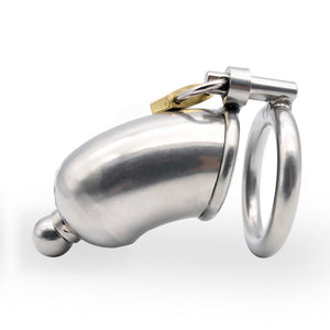 New stainless steel male chastity cage with locking urethral catheter plug metal cock cages chastity device sex toy for man - sextoysok