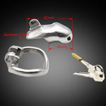 Male 316L stainless steel Luxury Honorable Short Cock Cage Male Chastity Magic Locker Device Sex Toy For Men A256 - sextoysok
