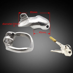 Male 316L stainless steel Luxury Honorable Short Cock Cage Male Chastity Magic Locker Device Sex Toy For Men A256 - sextoysok