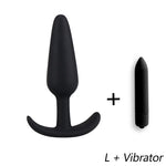 DOPAMONKEY black Silicone Butt Plug With 10 speed Vibrator Anal Plug Sex Toys For Woman Men Anal Dilator Adult sex for couples - sextoysok
