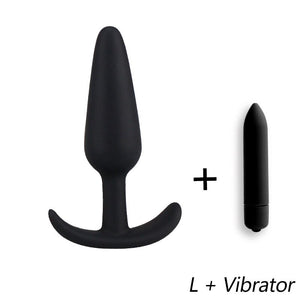 DOPAMONKEY black Silicone Butt Plug With 10 speed Vibrator Anal Plug Sex Toys For Woman Men Anal Dilator Adult sex for couples - sextoysok