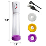 Electric Automatic Penis Pump USB Rechargeable Penis Enlarger Vacuum Pump Powerful Penis Enlargement Extender Sex Toys for Men (Sky blue) - sextoysok