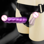 Double Dildo Strap on Bullet Vibrator Adult Sex Toys For Women Ultra Elastic Harness Strapon Dildos Lesbian Couples Sex Product - sextoysok