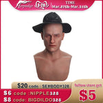 2019 New style male silicone mask Bell for cosplay partys drag queen masking masquerade full head masks - sextoysok