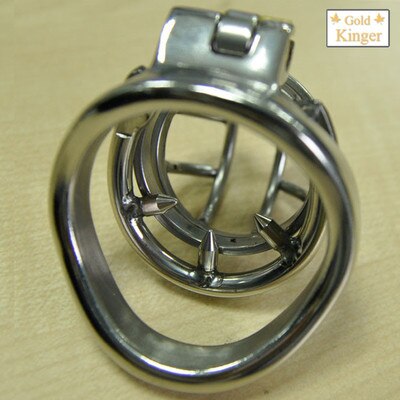 NEW Stainless Steel Super Small Male Chastity Cage with Anti-off ring BDSM Sex Toys For Men Chastity Device 35mm Short Cage - sextoysok