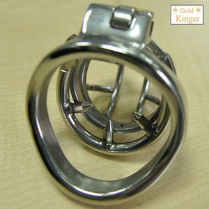 NEW Stainless Steel Super Small Male Chastity Cage with Anti-off ring BDSM Sex Toys For Men Chastity Device 35mm Short Cage - sextoysok