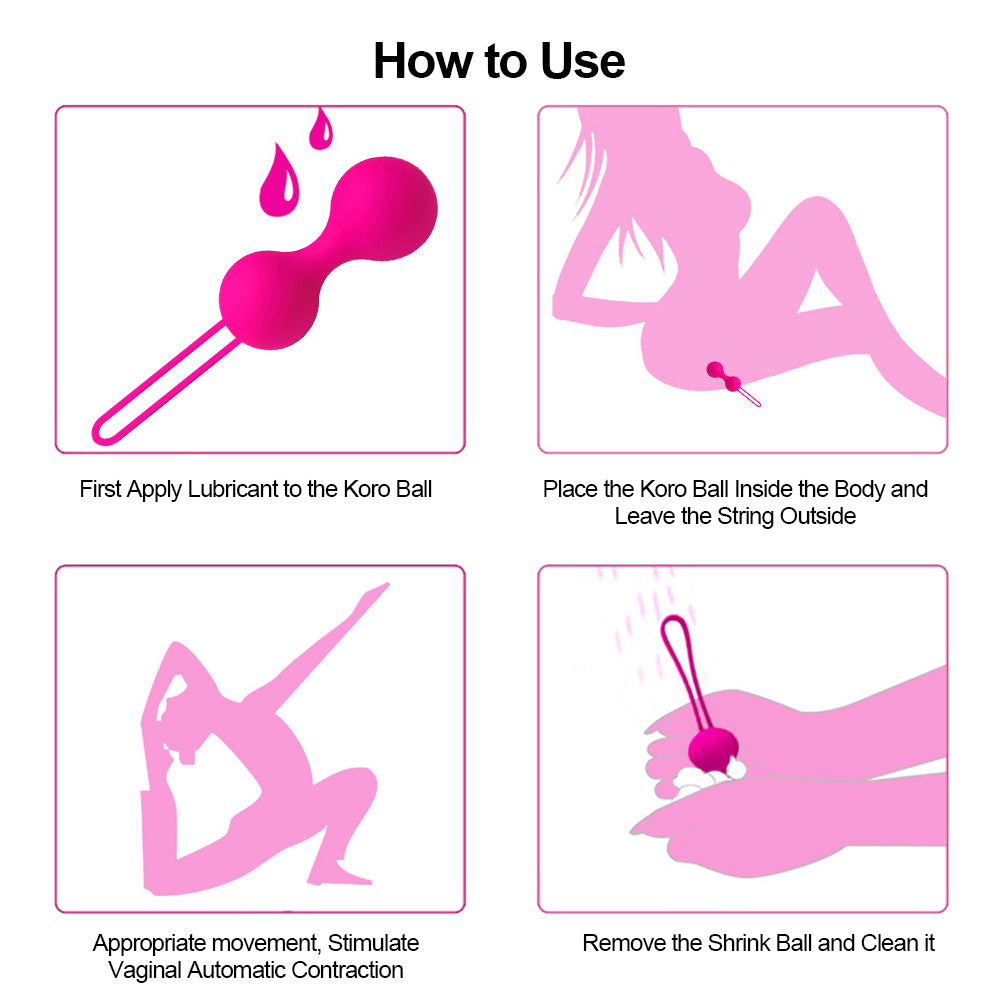 Silicone Vagina Shrinking Ball Sex Toys for Woman Kegel Motion Ball Vagina Tighten Exercise Geisha Ball Chinese Balls for Women - sextoysok