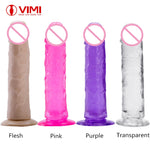 M-047 Realistic dildo with suction cup ultra-soft tpe artificial penis women sex toy Female masturbation massager - sextoysok
