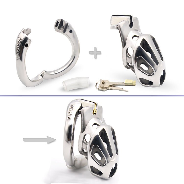 CHASTE BIRD KIDDING ZONE 2020 New Metal Openable Ring Design Male Chastity Device Penis Ring Vent Hole Cock Cage Sex Toys - sextoysok