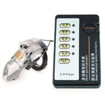 INS Functional Electronic Vibration Shock Male Chastity Device Cock Cage SM Toy for Men - sextoysok