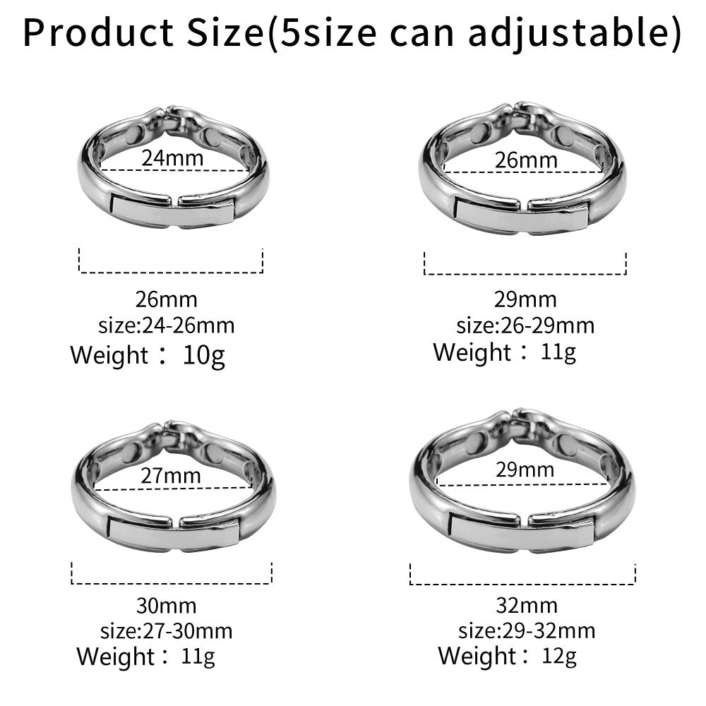 Magnet Cock Ring Metal Penis Sleeve For Male Extender Penis Enlargement Condoms Sex Toys Intimate Goods Ring On The Penis - sextoysok