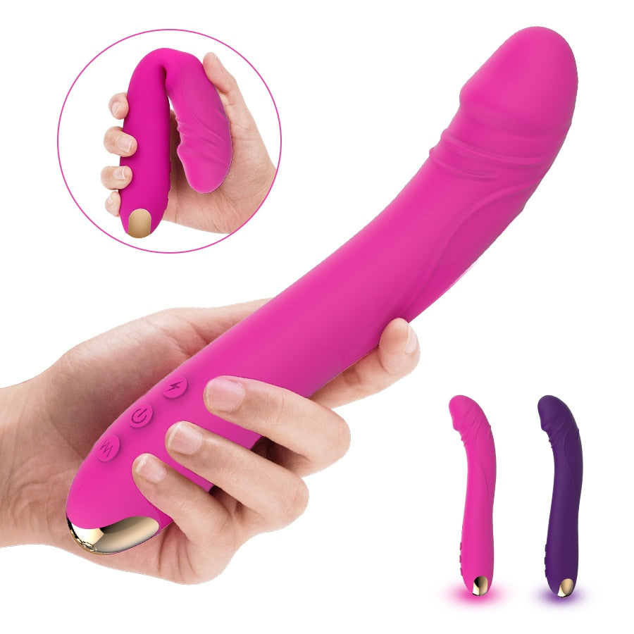 FLXUR 10 modes real dildo Vibrator for Women Soft Female Vagina Clitoris Stimulator Massager Masturbator Sex Products for Adults - sextoysok