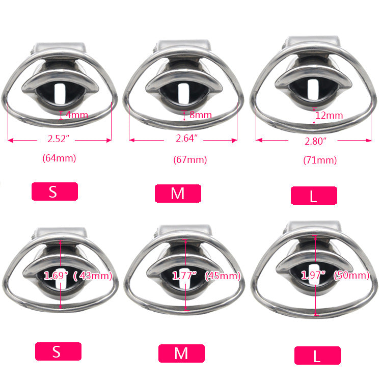 New 3D Design Male 316L Stainless Steel Luxury Chastity Device Short Paragraph Cock Cage with 2 Magic Locks CP337 - sextoysok