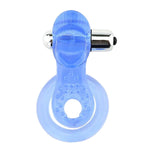 Waterproof Double Ring Penes Lock Vibrating Ring Delay Lasting Prolong Premature Vibrator Massager for Couples - sextoysok