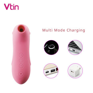 10 Mode Sucking Vibrator Clitoris Clit Sucker Clitoris Stimulator Sex Toys for Women Adult G Spot Oral Licking Nipples (Pink) - sextoysok