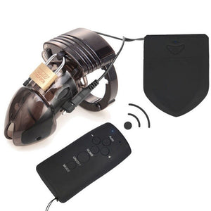 INS Chastity Device Electro Shock Cock Cage For Man Male Locks With Adjustable Ring Sex Toys Electro Shock Accessories - sextoysok