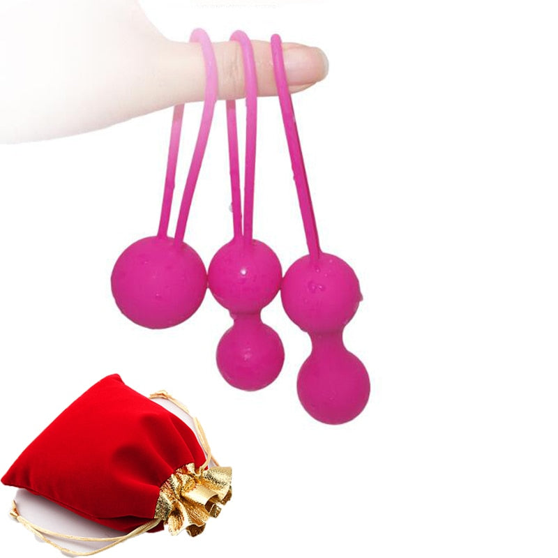 Smart Kegel Balls Vaginal Balls Muscle Tight Exercise Vibrator Vaginal Clit Massager Ben Wa Balls Sex Toys For Adults Women - sextoysok