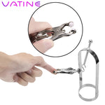 VATINE Adjustable Torture Play Clamps Bondage Metal Nipple Clips Breast massage Retention Device Nipple Stimulator 1 Pair - sextoysok