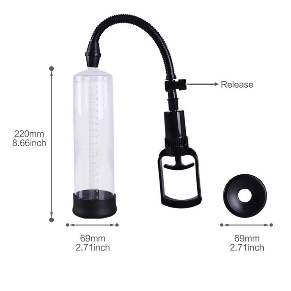 Meselo Penis Pump Sex Toys for Man Penis Enlargement Vacuum Pump Male Penis Extender Enhancer Masturbator Penis Trainer Adult - sextoysok