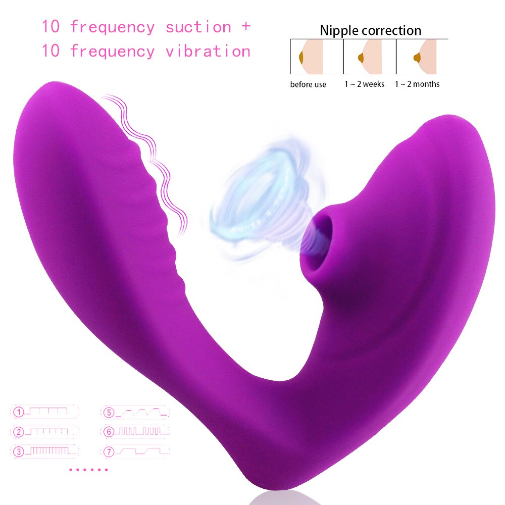 Sex Toys for Woman G-point Vibrator Strong Sucking Vibrator Silica Gel Self Comforter Female Sex Gifts ，Lovers Sex Toys (plum) - sextoysok