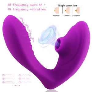Sex Toys for Woman G-point Vibrator Strong Sucking Vibrator Silica Gel Self Comforter Female Sex Gifts ，Lovers Sex Toys (plum) - sextoysok