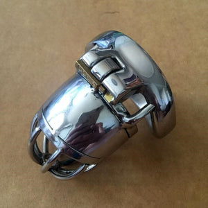 Free shipping!!! New Lock Design 70mm Cage Length Stainless Steel Super Small Male Chastity Devices 1.6" Short Cock Cage For Men - sextoysok