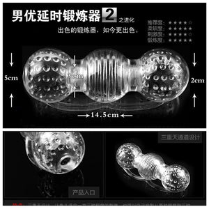 Soft TPE Transparent Pocket Pussy Real Vagina Elastic Jelly Blowjob Male Masturbator Delay Train Sex Machine Sex Toys for Man - sextoysok