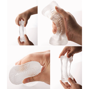 Soft TPE Transparent Pocket Pussy Real Vagina Elastic Jelly Blowjob Male Masturbator Delay Train Sex Machine Sex Toys for Man - sextoysok