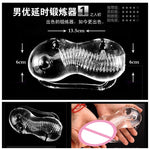 Soft TPE Transparent Pocket Pussy Real Vagina Elastic Jelly Blowjob Male Masturbator Delay Train Sex Machine Sex Toys for Man - sextoysok