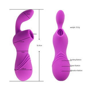 Man nuo Clit Massager Vibrator Strong Nipple Sucker Tongue Oral Clitoris Sucking Sex Toys for Women Blowjob Female Masturbator - sextoysok