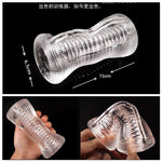 Soft TPE Transparent Pocket Pussy Real Vagina Elastic Jelly Blowjob Male Masturbator Delay Train Sex Machine Sex Toys for Man - sextoysok
