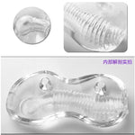 Soft TPE Transparent Pocket Pussy Real Vagina Elastic Jelly Blowjob Male Masturbator Delay Train Sex Machine Sex Toys for Man - sextoysok